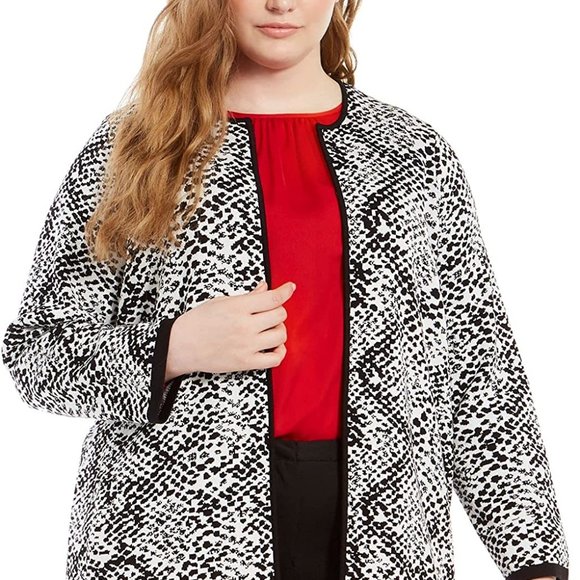 Calvin Klein Women’s Long Animal Print Cardigan - Picture 2 of 16
